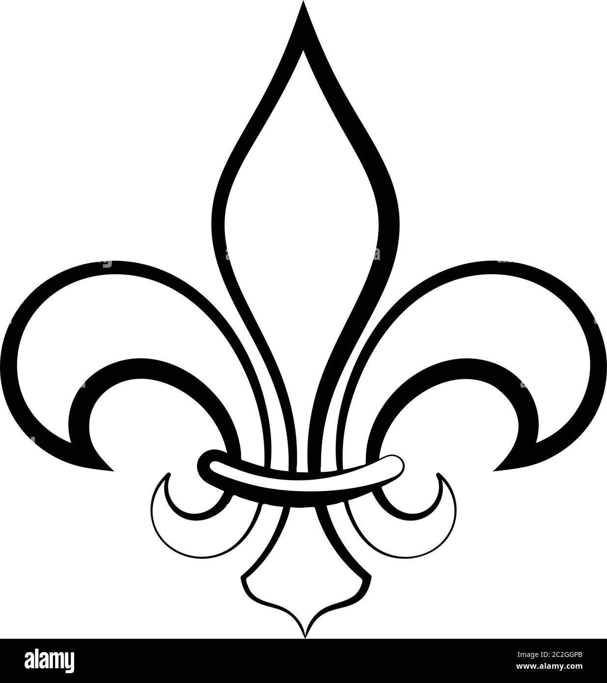 Fleur De Lis Kalligraphisch Fleur De Lys Oder Flower De Luce Die Dekorative Stilisierte Lilie Vektor Kunst Illustration Stock Vektorgrafik Alamy