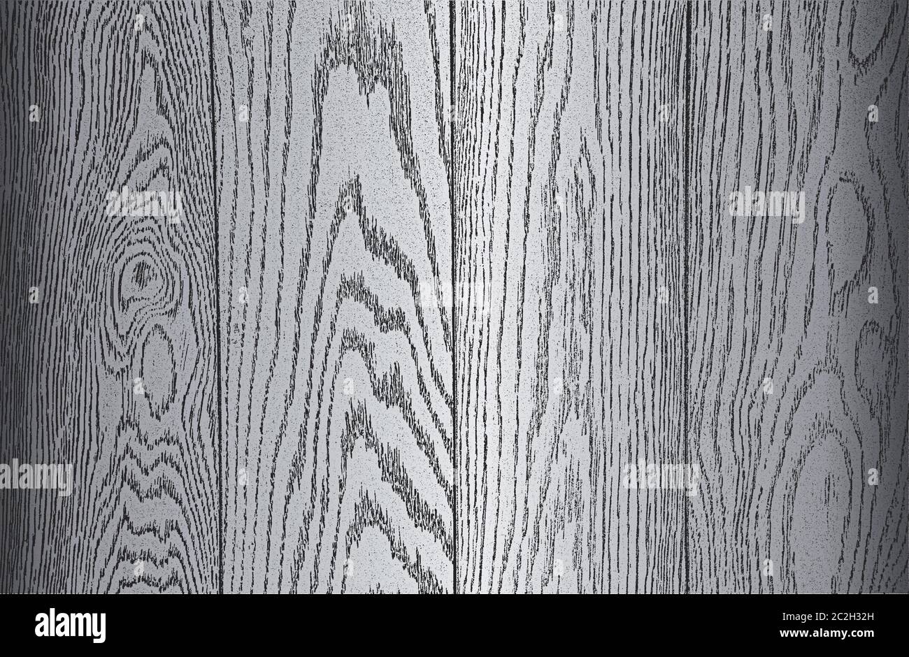Distressed Overlay Silber, Stahl Holzplanke Textur, Grunge Hintergrund. Abstrakte Halbton Vektor-Illustration Stock Vektor