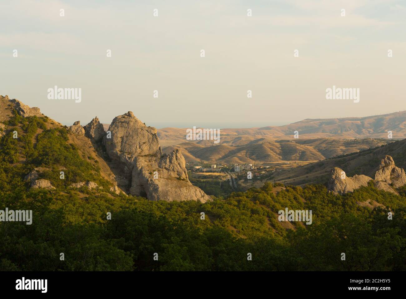 Krimberge in der Nähe des Sonnental.Russland Stockfoto