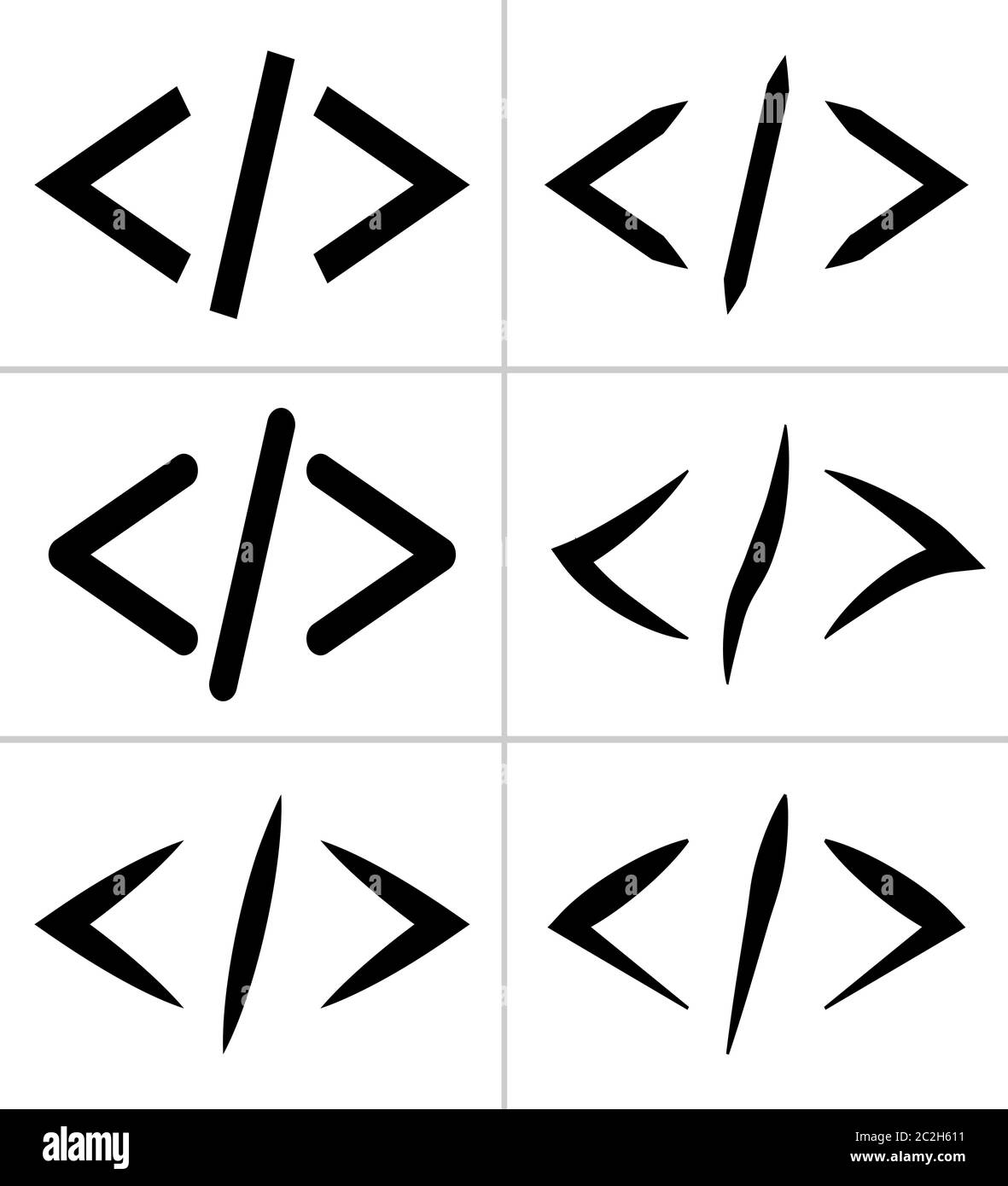 Codiersymbol, Codesymbol Vektorgrafik Illustration Stock Vektor