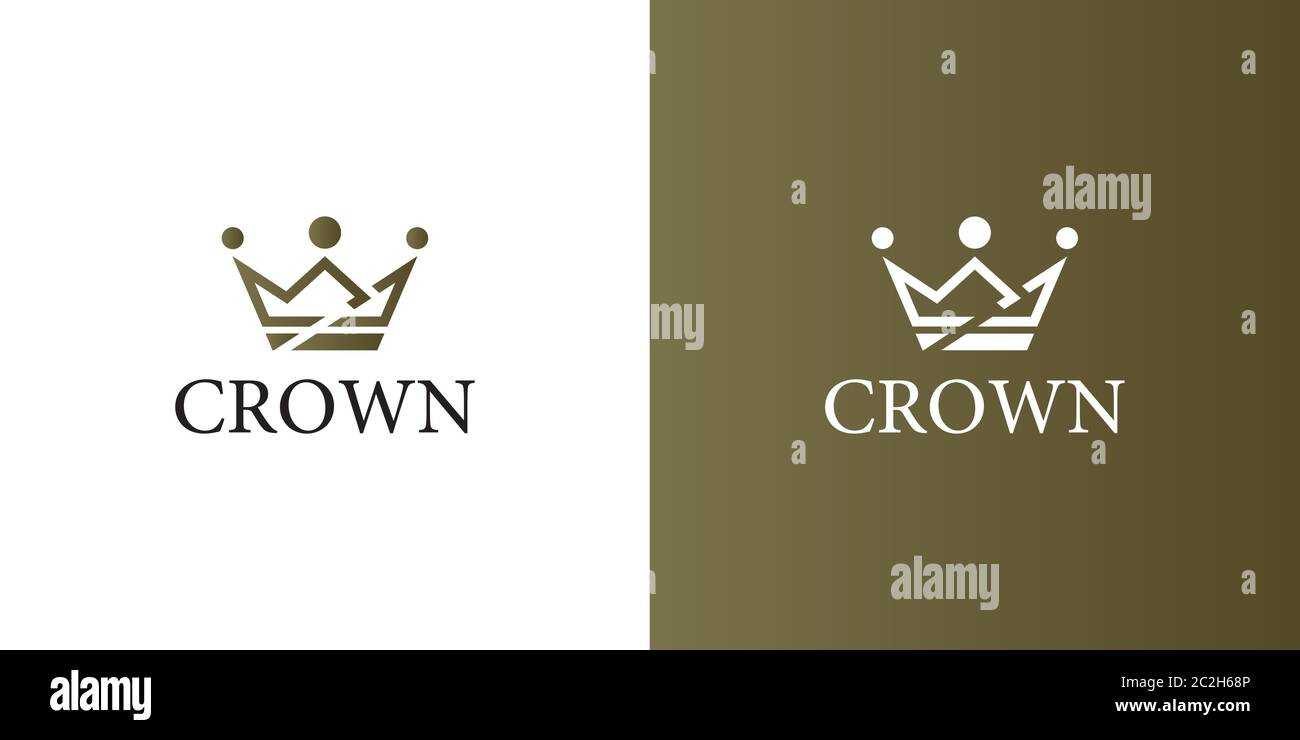 Vorlage Fur Das Crown Logo Symbol Fur Flache Krone Kronkonig Prinz Konigin Oder Prinzessin Stock Vektorgrafik Alamy