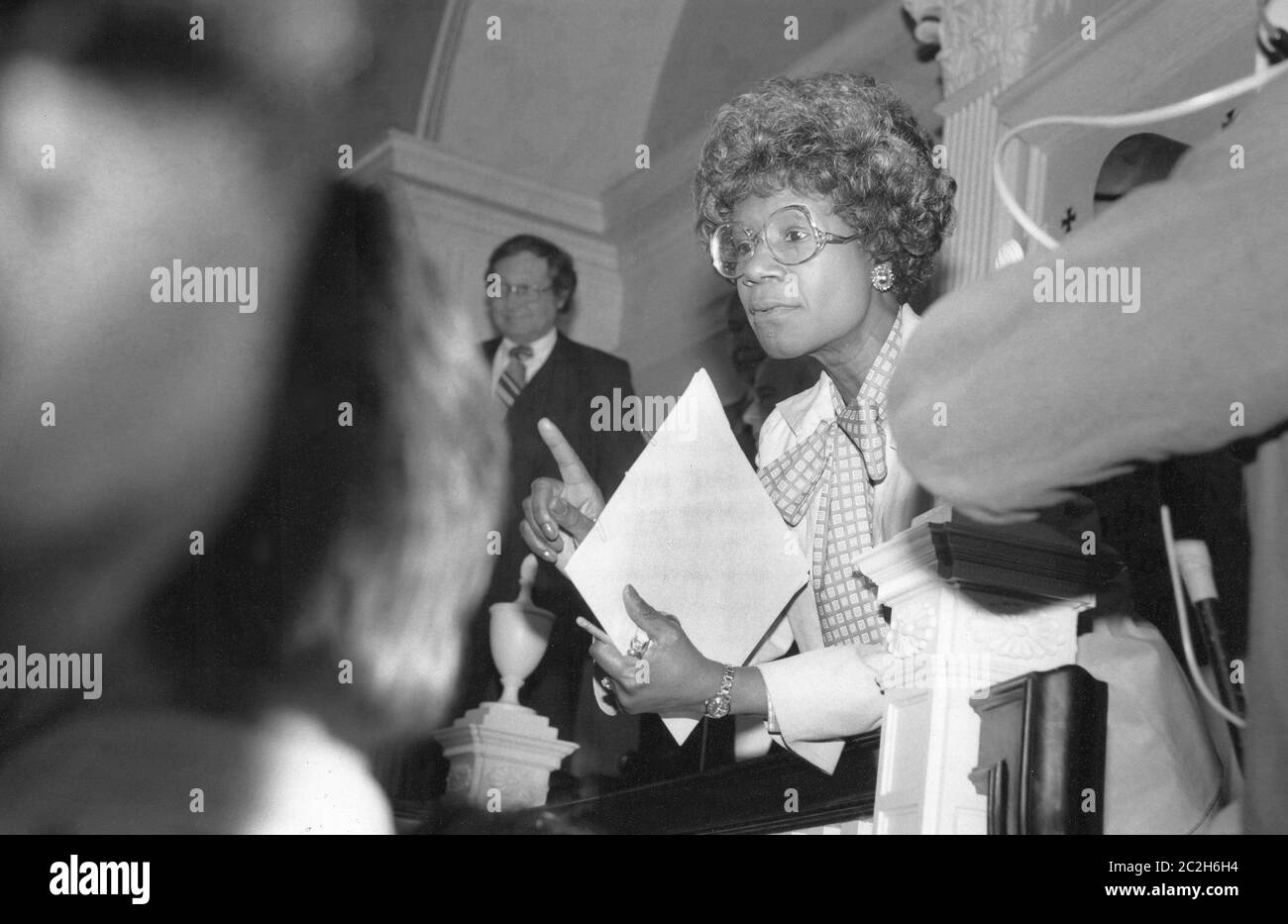 Shirley Chisholm Präsidentschaftskandidatin, Boston, MA 1981 Stockfoto