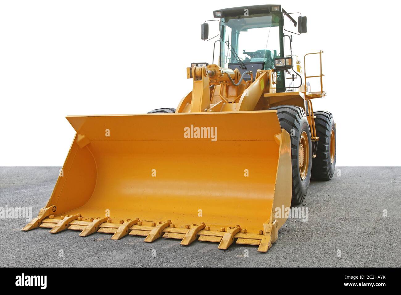 Big Wheel Loader Maschine auf der Baustelle Stockfoto