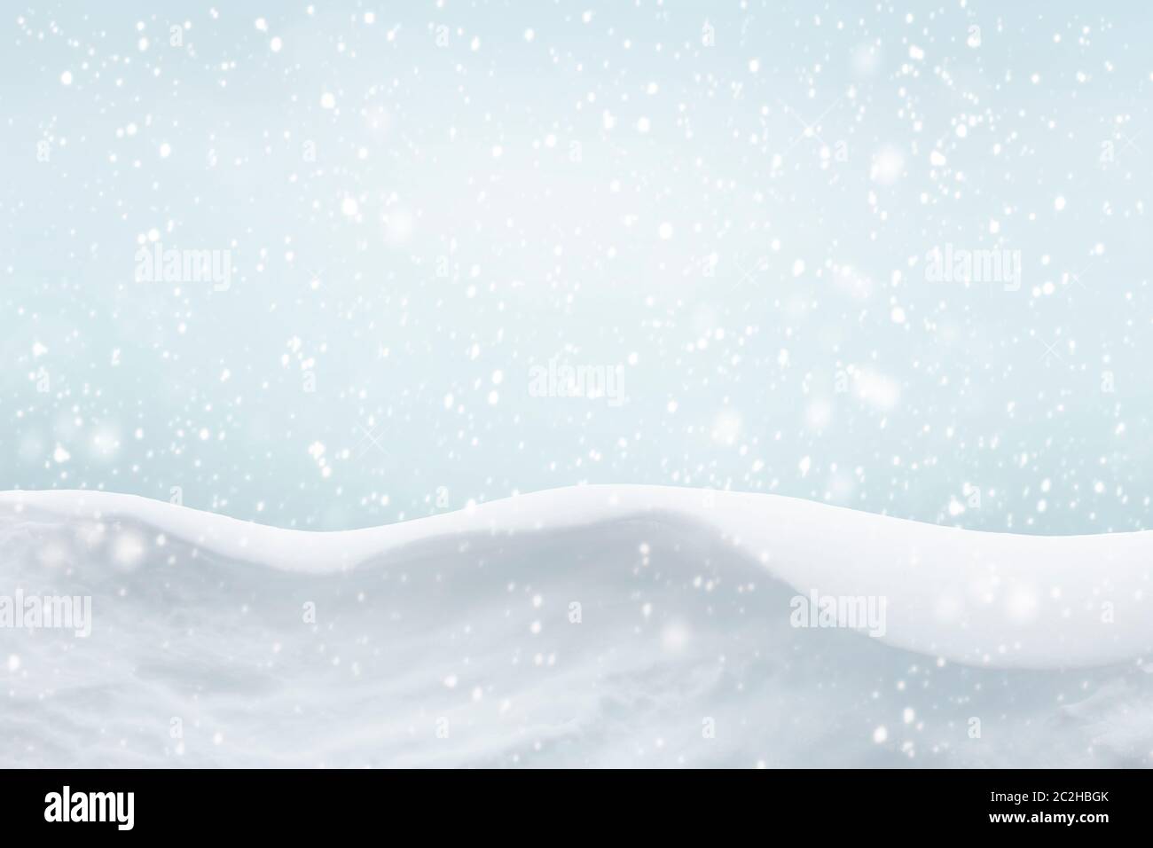 Winter Hintergrund mit Schneeflocken Stockfoto