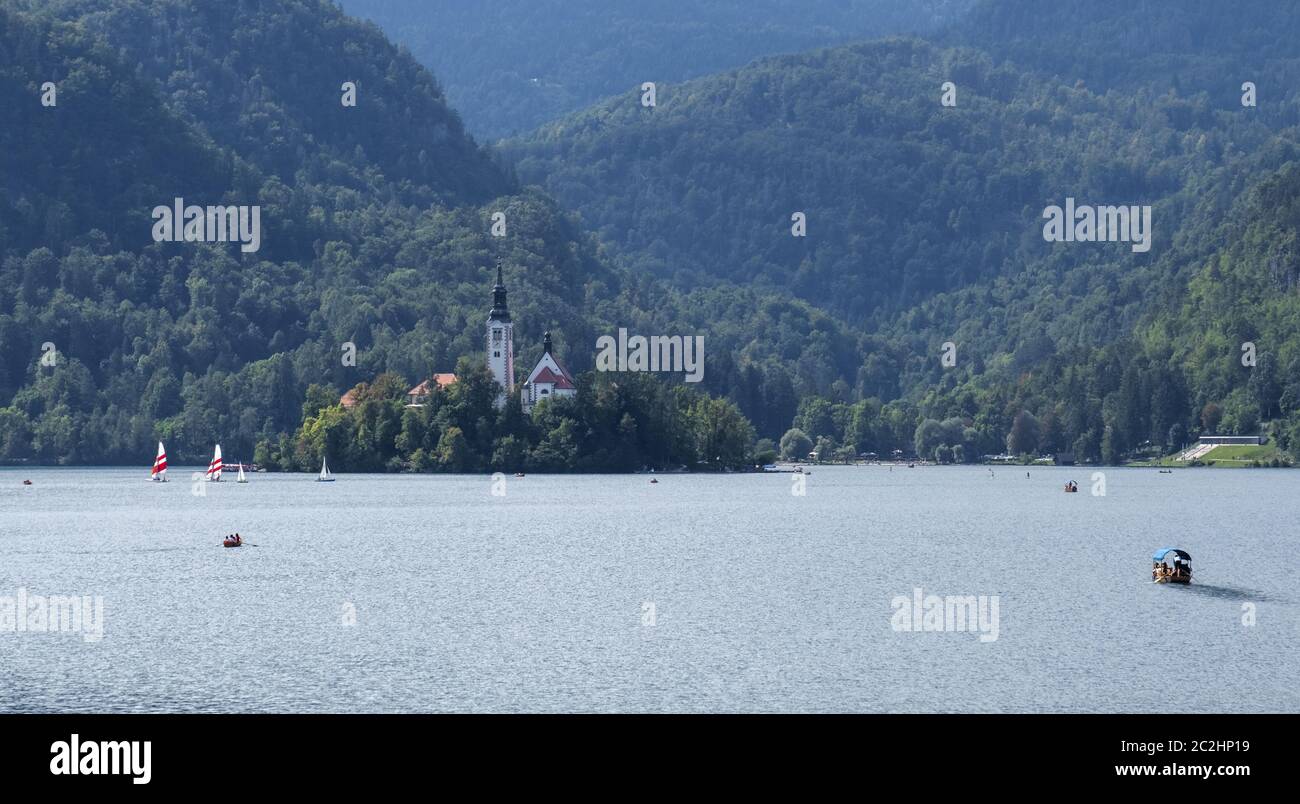 Bled See-Veldes See, Slowenien Stockfoto