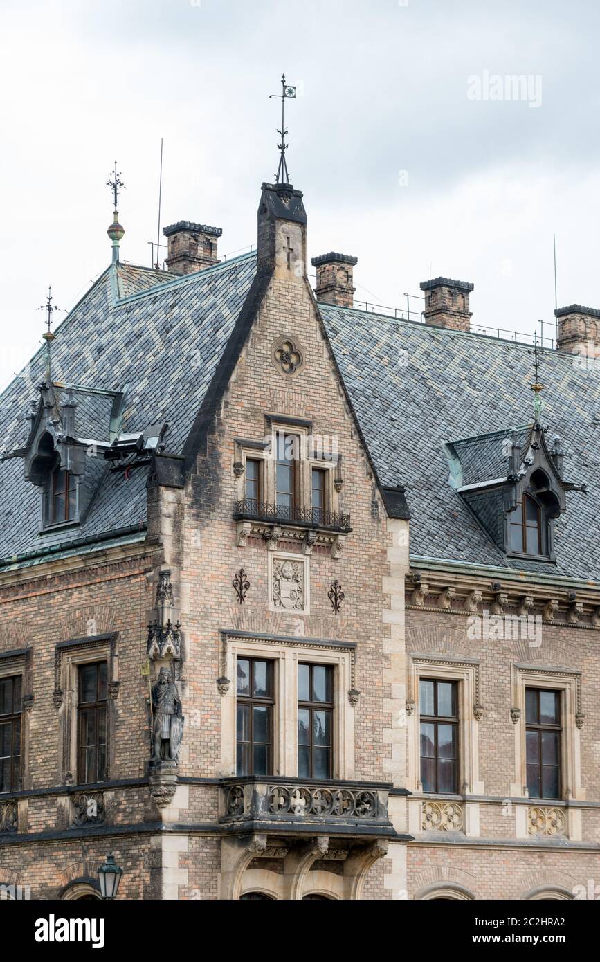 Einige Einzelheiten der Prager Burg Stockfoto