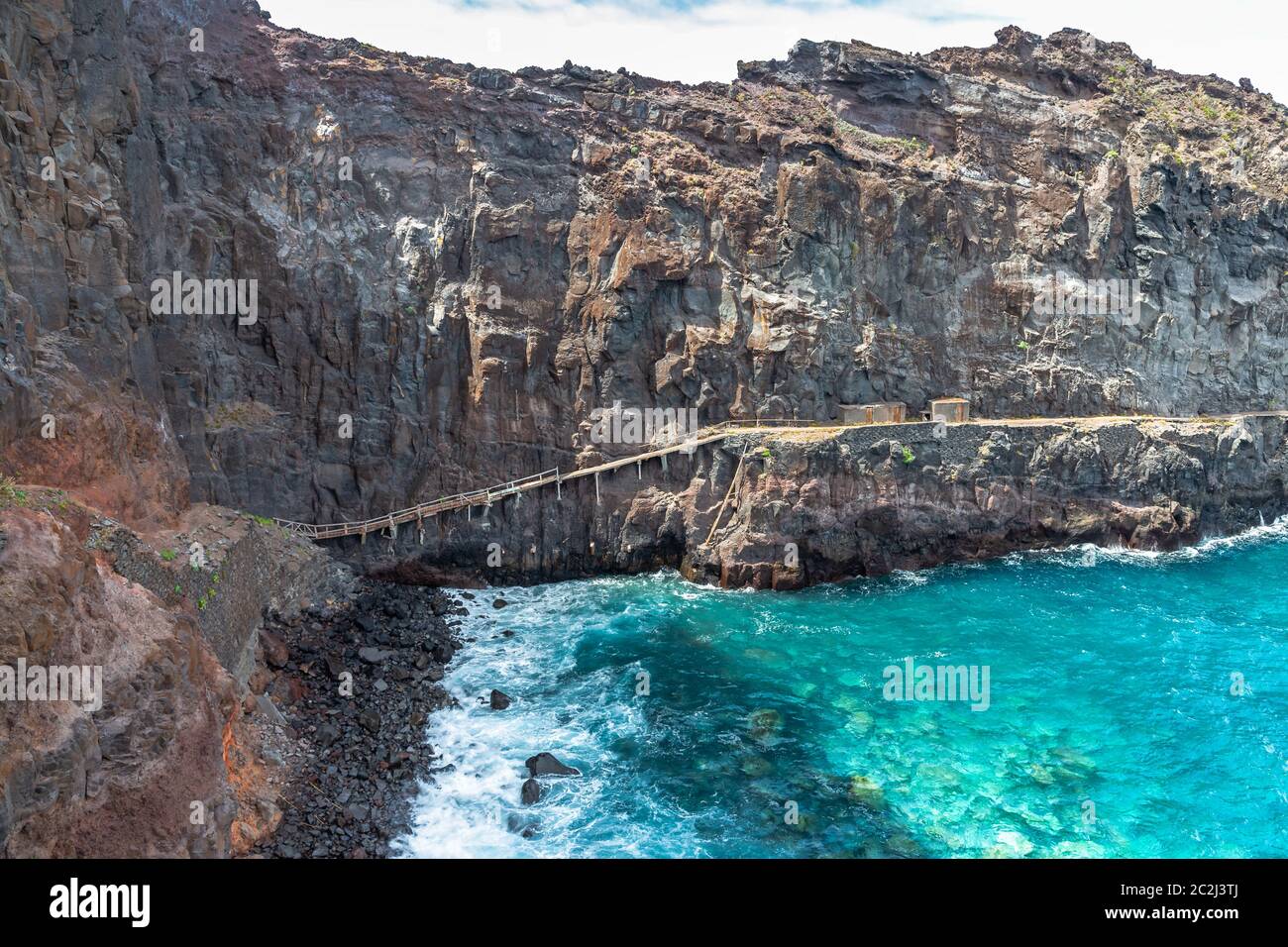 Costal Wanderweg von Santana, Sao Jorge, Madeira Stockfoto