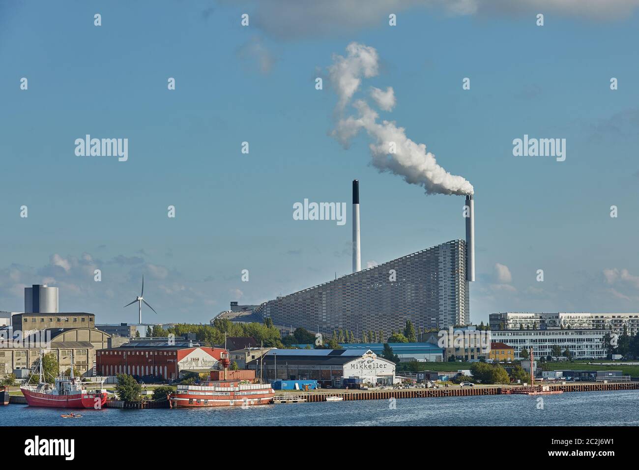 Amager Bakke / Abfallkraftwerk Copenhill in Kopenhagen. Stockfoto