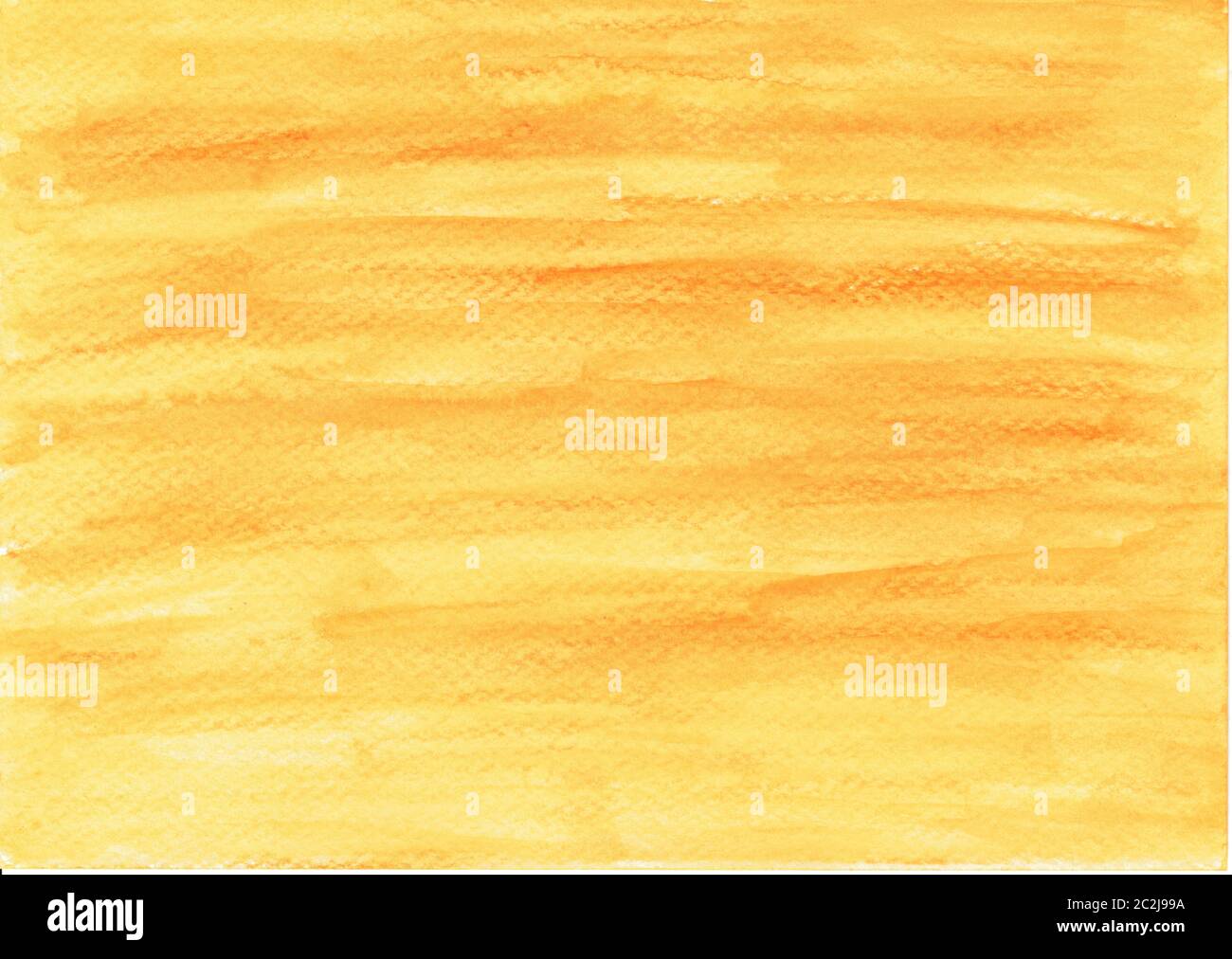 Handbemalter einfacher Aquarell-Waschhintergrund in gelb und orange Farbe Stockfoto