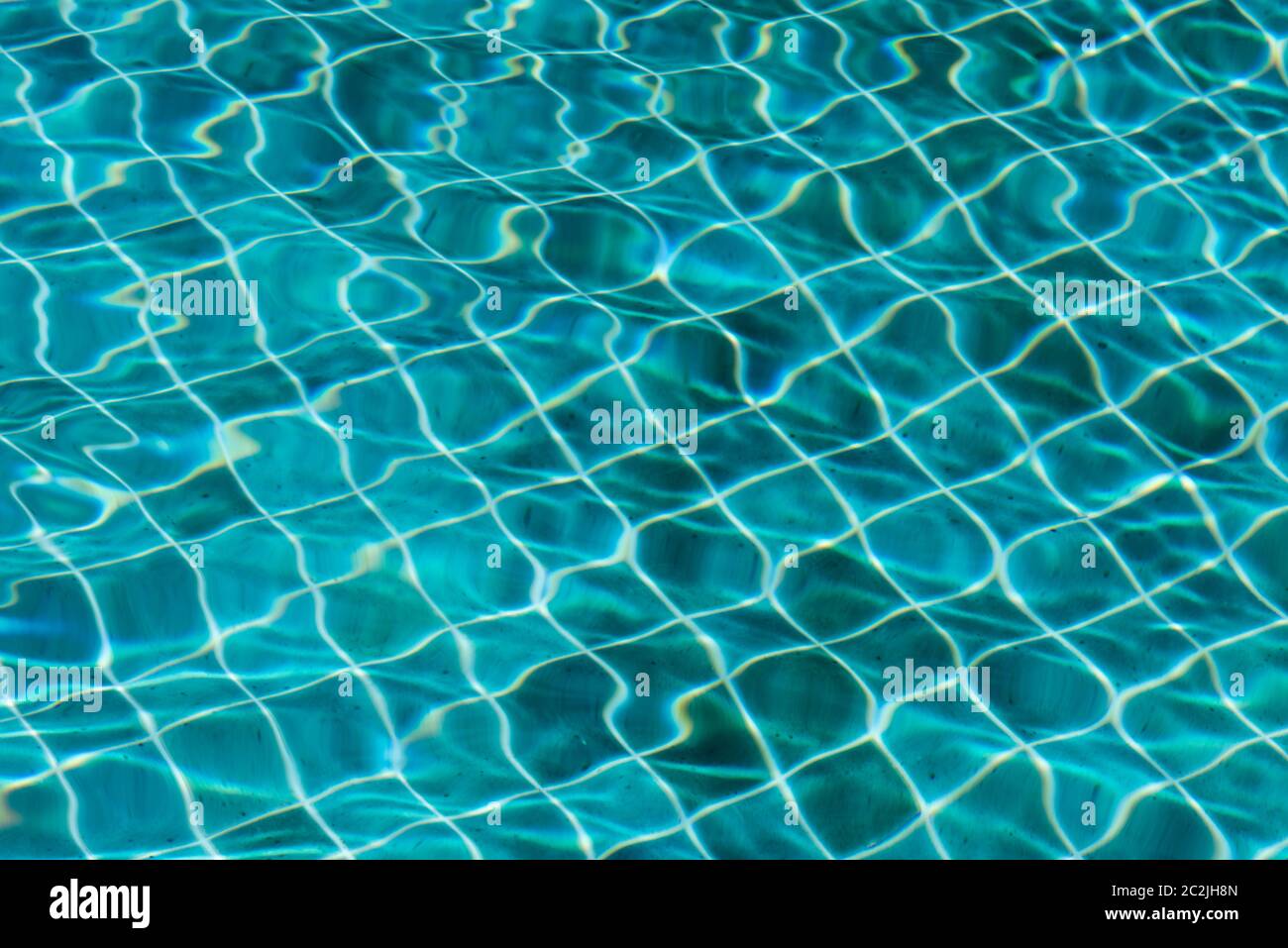 Blue Pool Wasser Textur Reflexion Beleuchtung Stockfoto