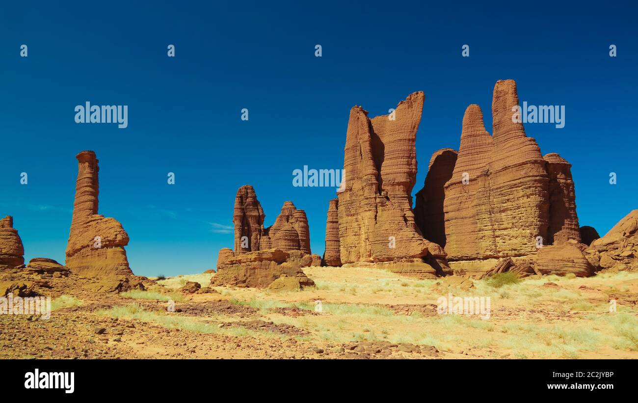 Abstract Felsformation auf dem Plateau Ennedi aka Stone Forest im Tschad Stockfoto