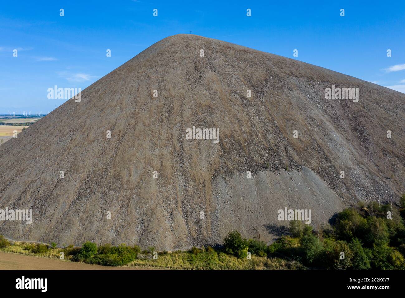 Mansfelder Land Schutthaufen Bergbaulandschaft Stockfoto