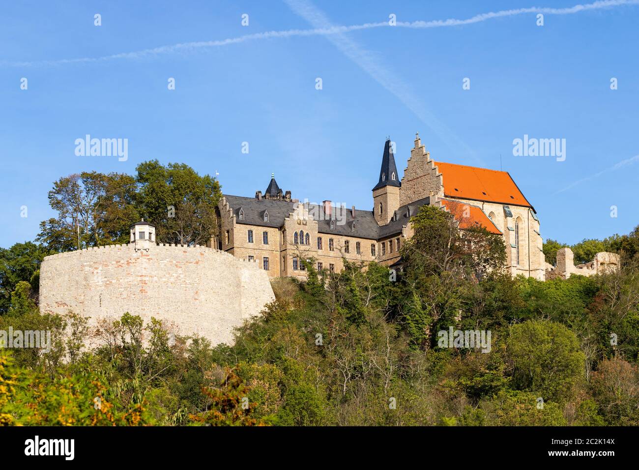 Blick auf das mansfelder schloss Fotos und Bildmaterial in hoher