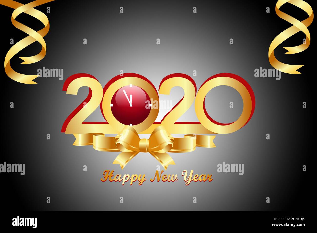 2020 Frohes neues Jahr feier Grüße Stockfoto
