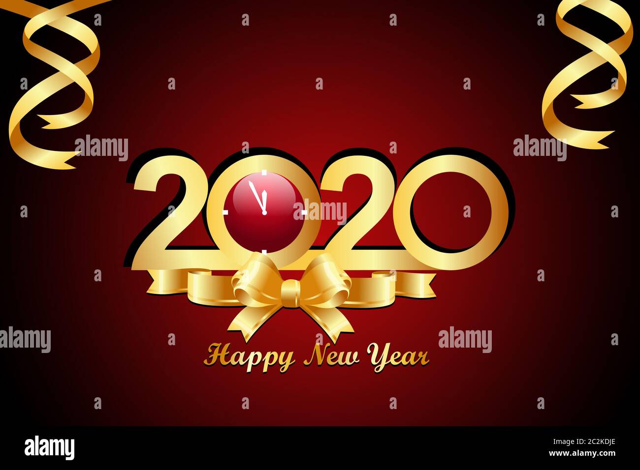2020 Frohes neues Jahr feier Grüße Stockfoto
