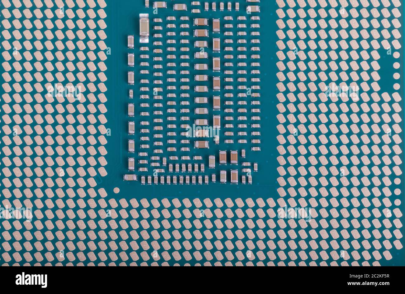 Neue, moderne Computer x86-Prozessor der 9. Generation, Zentralbaugruppe CPU Hintergrund Stockfoto