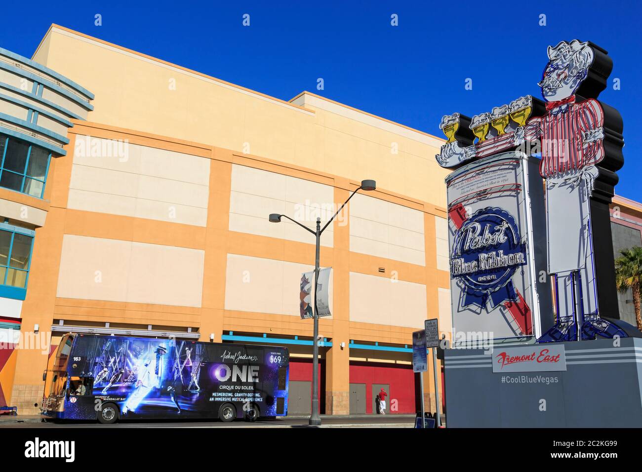 Neon melden Sie Las Vegas Boulevard, Geschaeftsviertel, Las Vegas, Nevada, USA Stockfoto