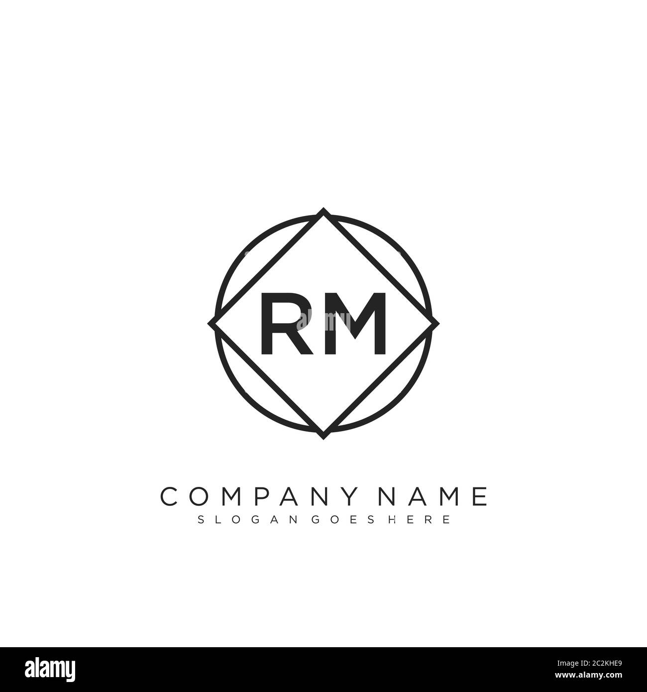 Anfangsbuchstabe RM Schönheit Handschrift Logo Vektor Stock Vektor