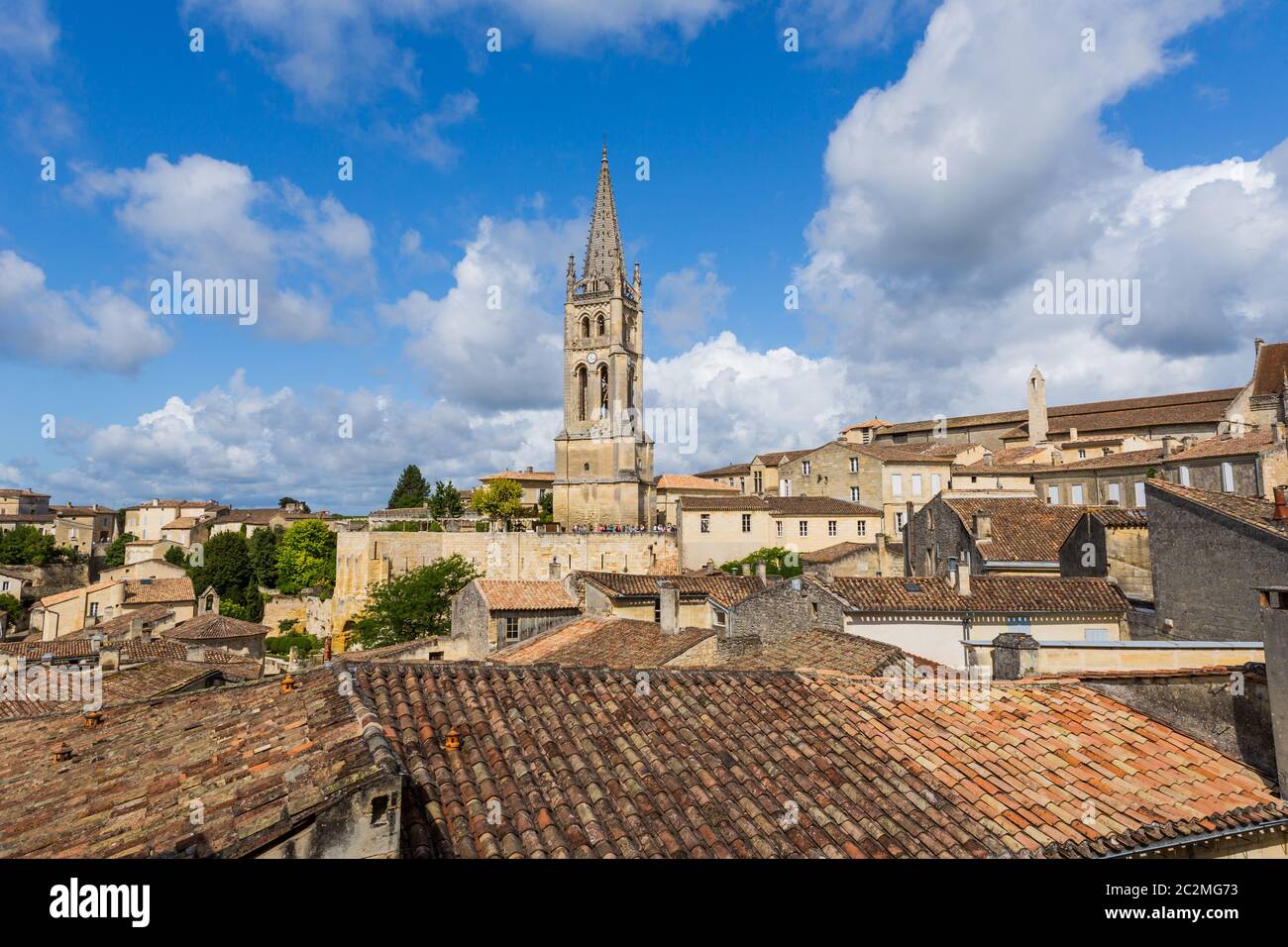 Ansicht von Saint-Emilion in Aquitanien, Frankreich Stockfoto
