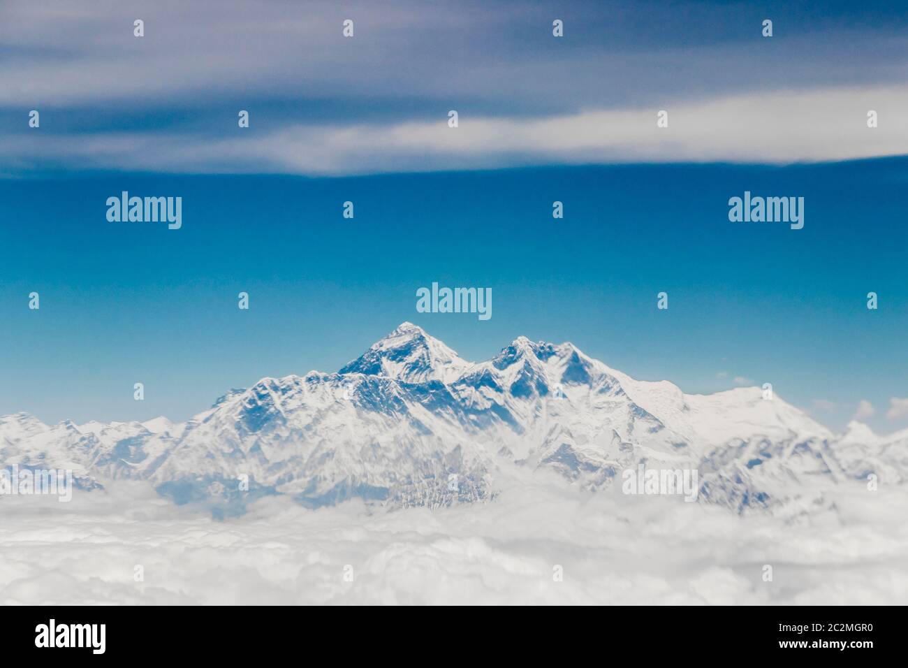 Der Mount Everest im Himalaya. 8848 m hoch. Den höchsten Berg der Erde. Seven Summits. Stockfoto
