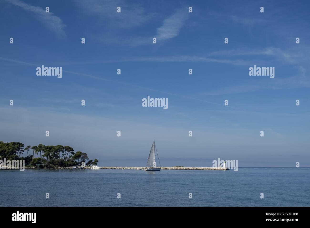 Porec Blick auf Sveti Nikola Stockfoto