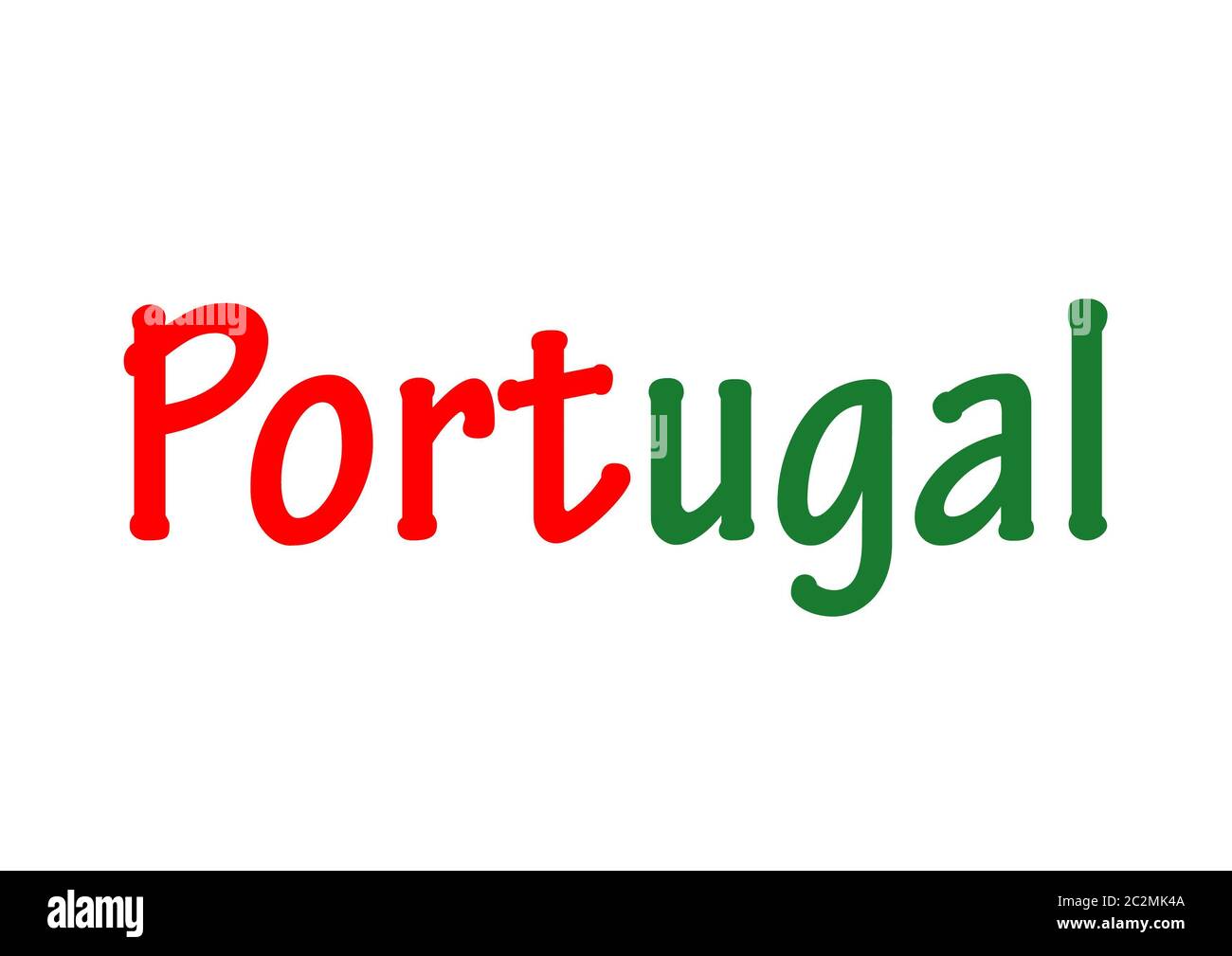 Das Wort Portugal Stockfoto