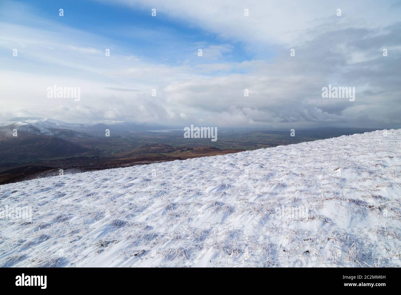 Schnee in die Brüste von Anu, Co Kerry, Irland Stockfoto