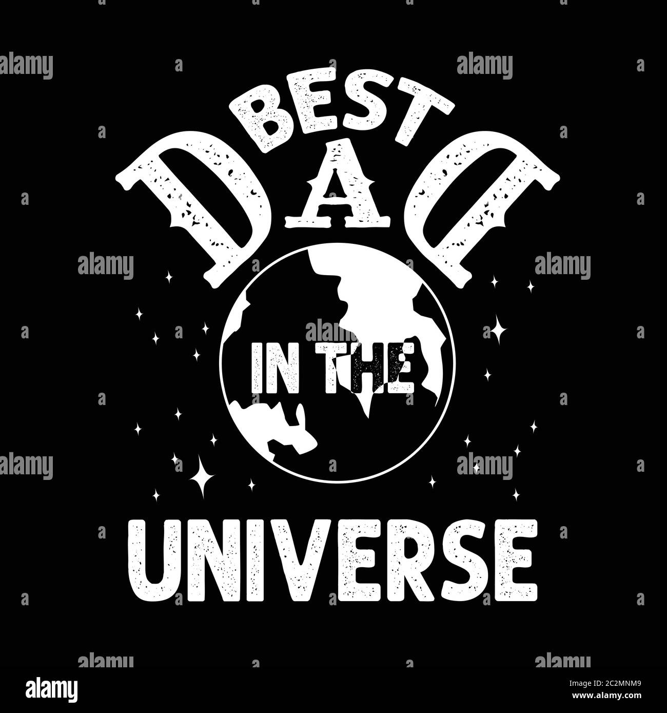 Bester Vater im Universum. Zitate zum Vatertag gut für Cricut und Print Design Stock Vektor