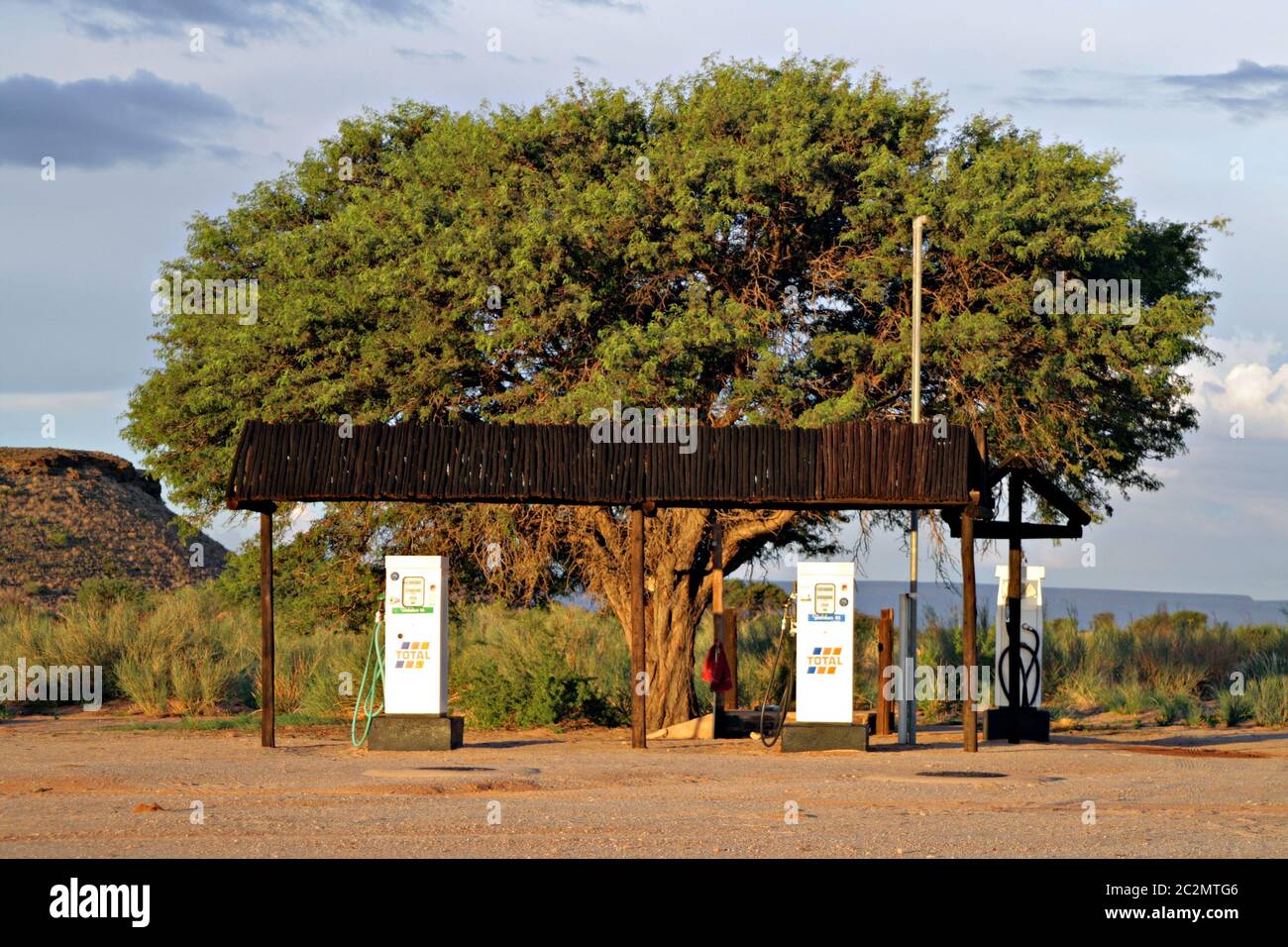 Benzinpumpe 004. Namibia Stockfoto
