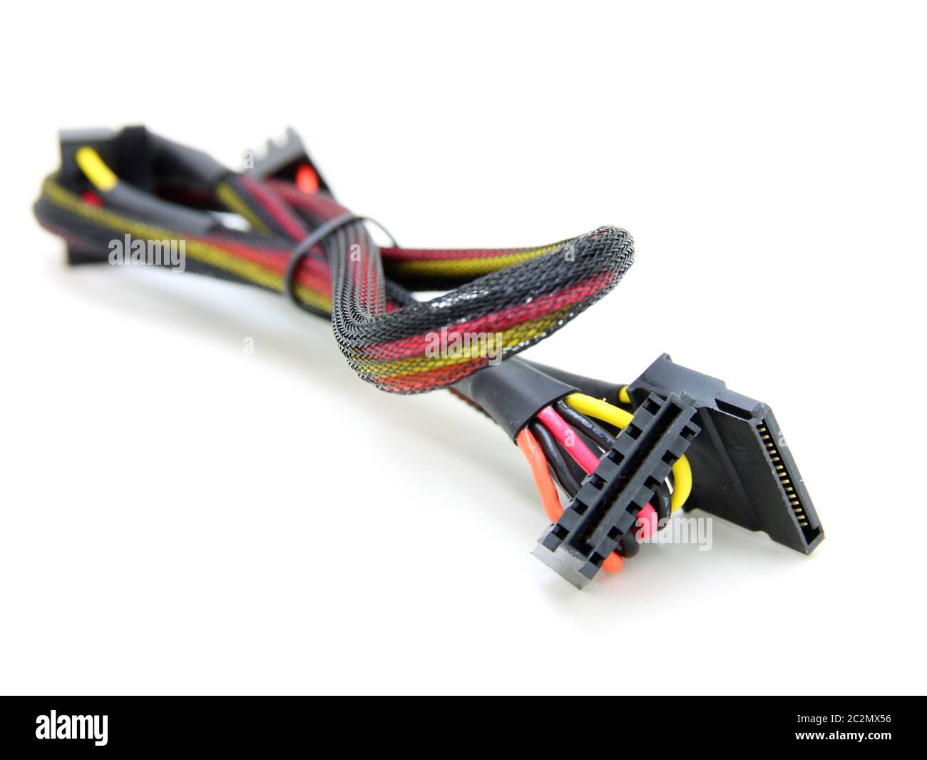 Festplatte-Stromkabel mit elektronischen Kabel Stockfoto