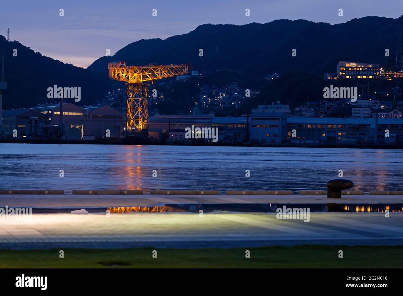 Riesenkran - Weltkulturerbe in Nagasaki, Japan Stockfoto