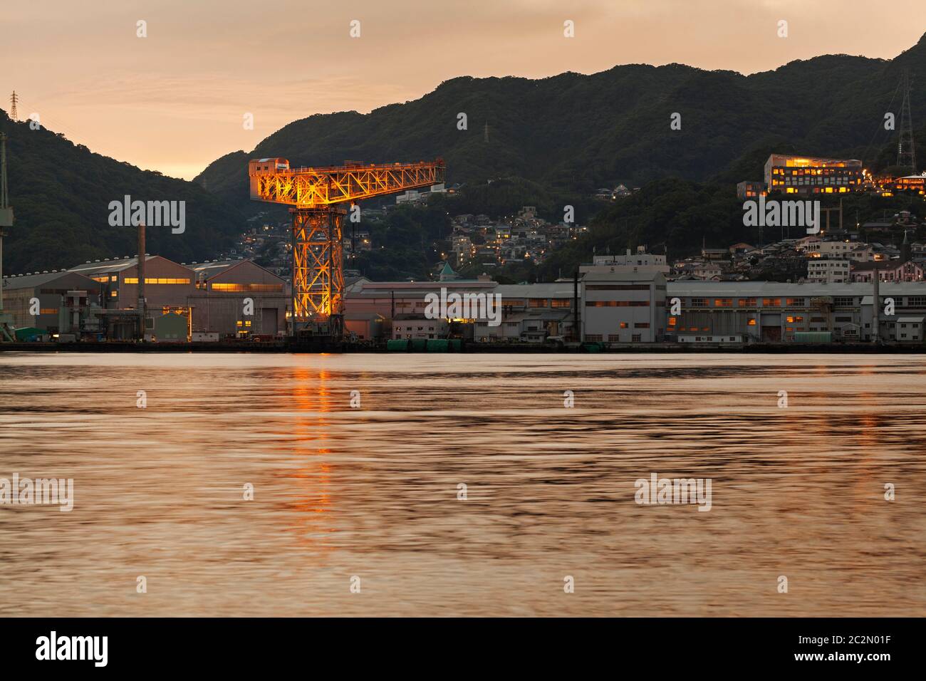 Riesenkran - Weltkulturerbe in Nagasaki, Japan Stockfoto