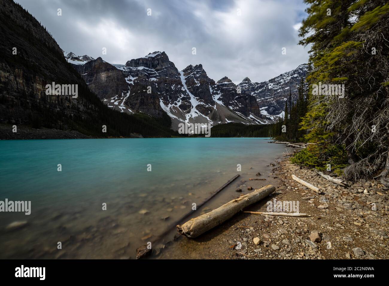 Der Lake Moraine in den kanadischen Rocky Mountains Stockfoto