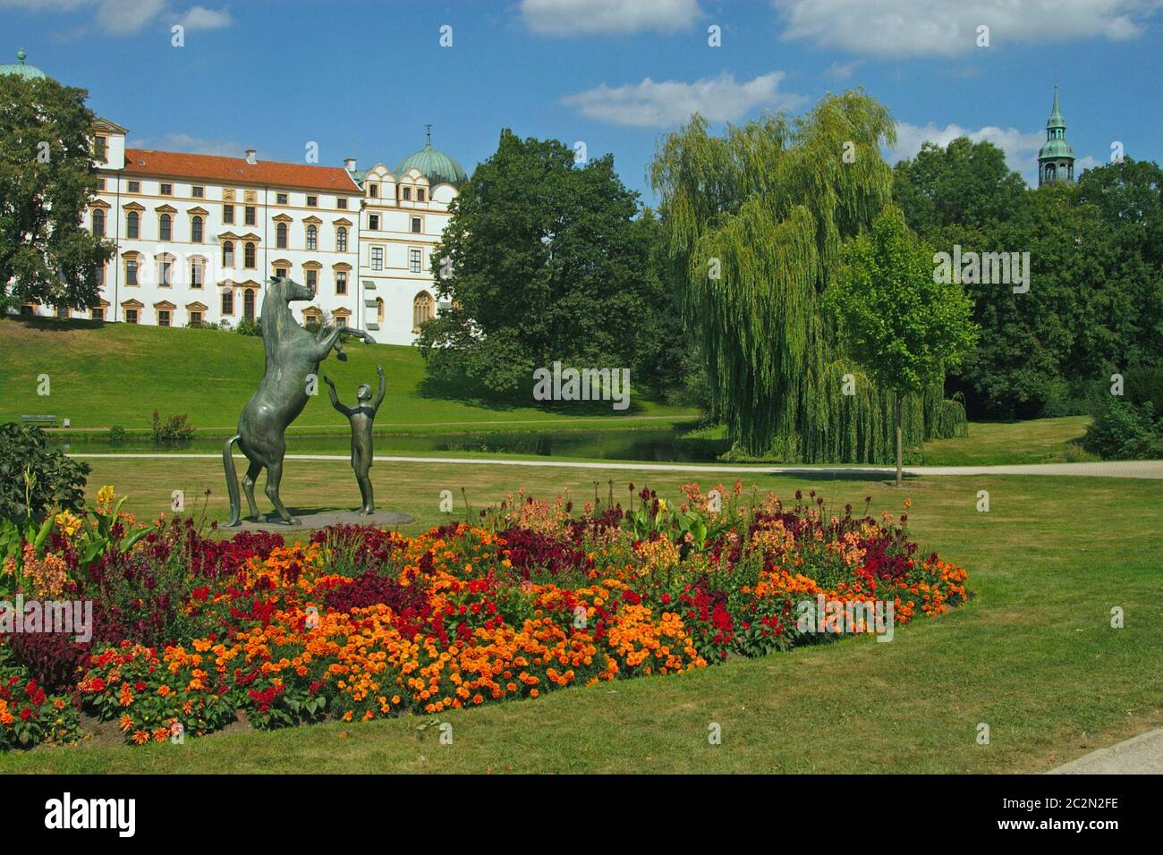 Celle Castle und Palace Park Stockfoto