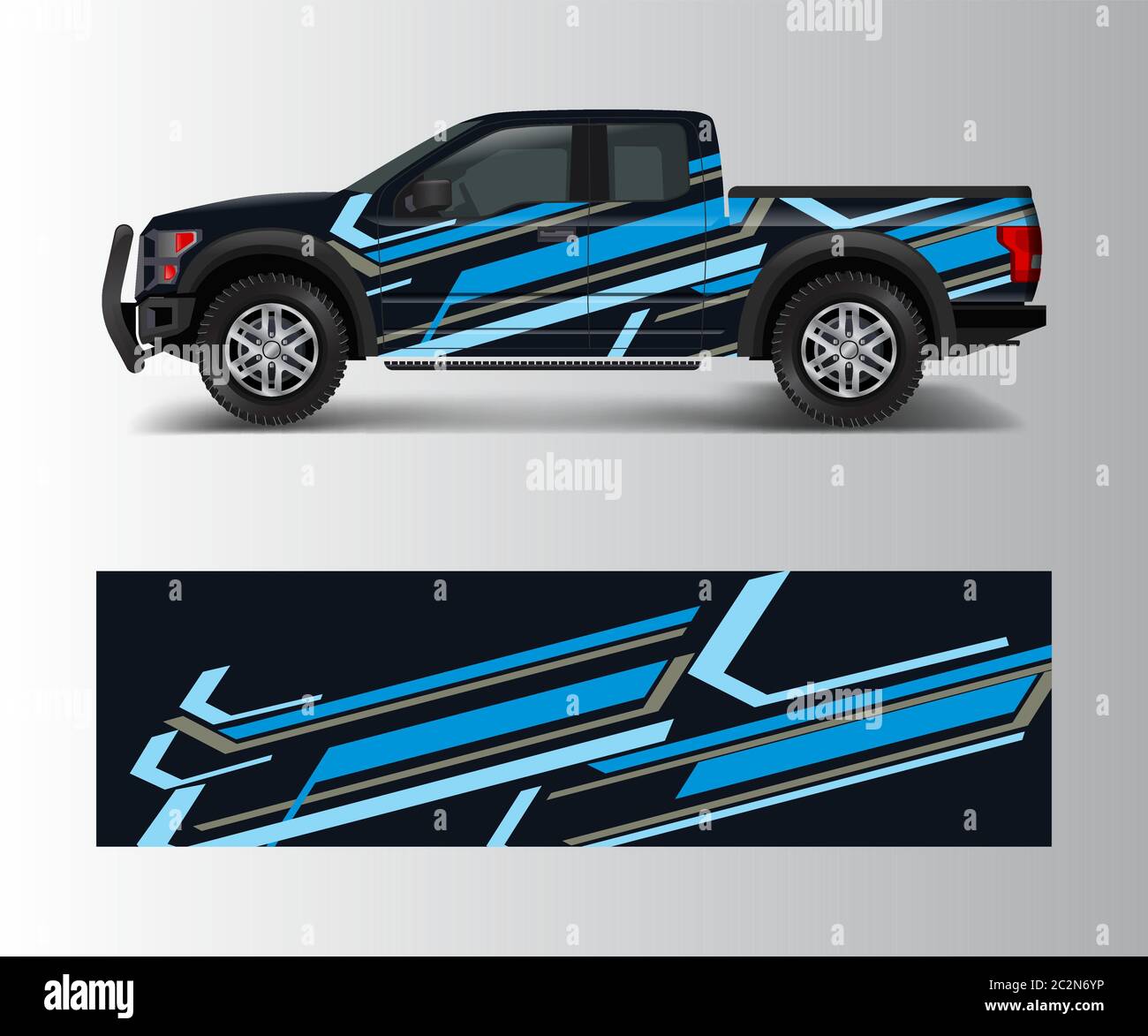 Cargo van und Auto Wrap Vektor, LKW-Aufkleber Designs, Grafik abstrakte Streifen-Designs für Offroad-Rennen, Abenteuer und Lackierung Auto Stock Vektor