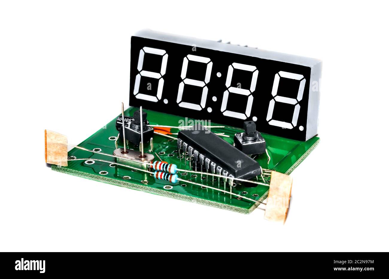 Satz von elektronischen Komponenten Stockfoto