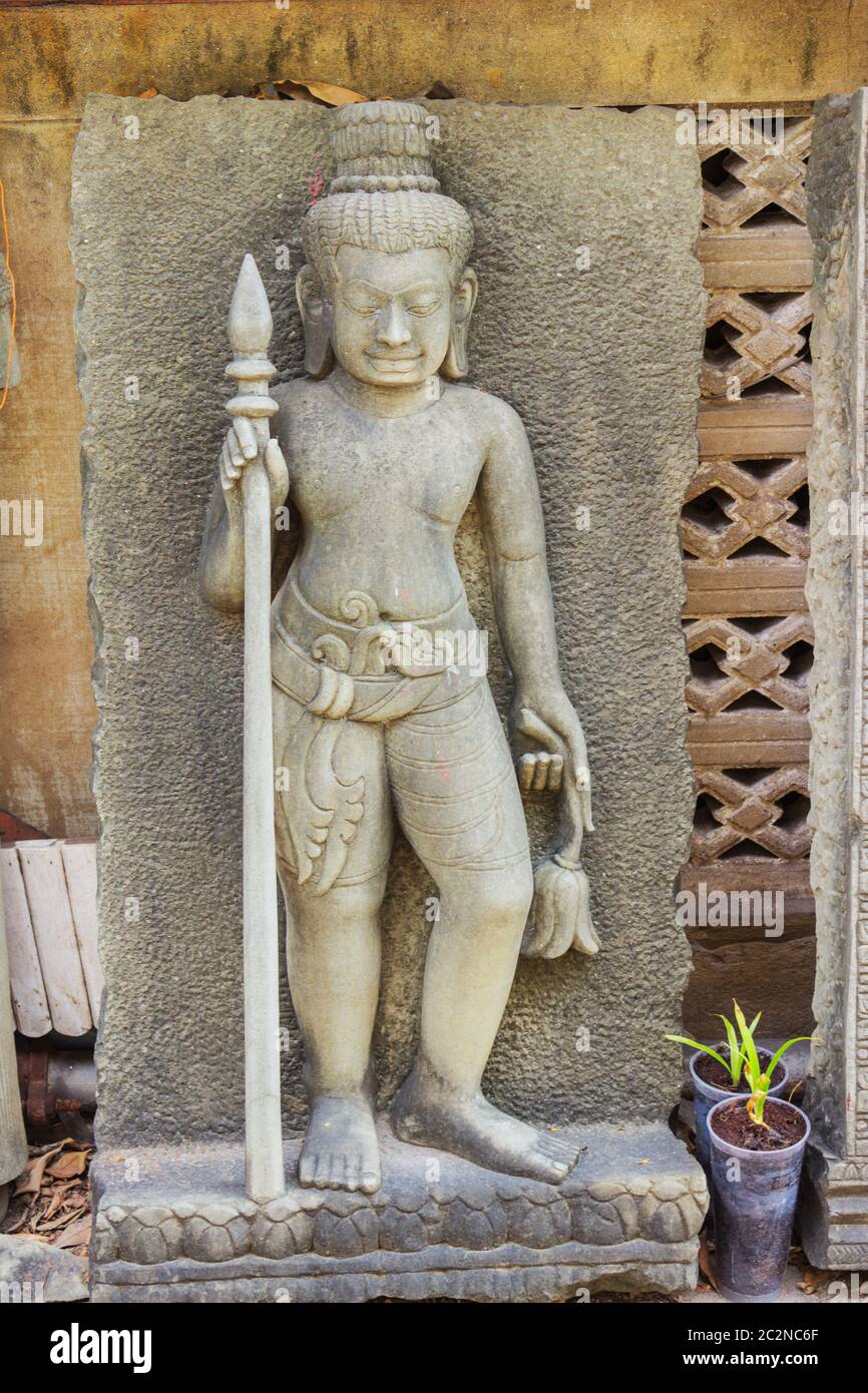 Mythologischer Charakter aus einem Stein wird verkauft. Bangkok Stockfoto