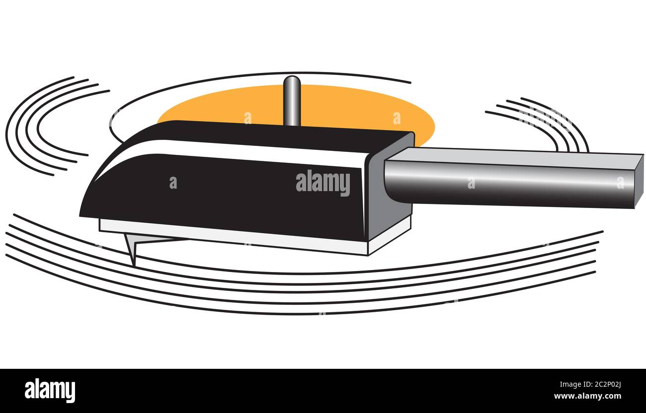 Vinyl-Scheibe mit Tonarm Stockfoto