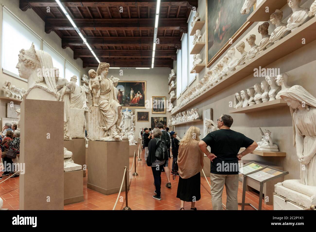 Gipsabgüsse Ausstellung in der Gipsoteca Bartolini in der Galleria dell'Accademia di Firenze (Galerie der Akademie von Florenz), Florenz, Italien Stockfoto