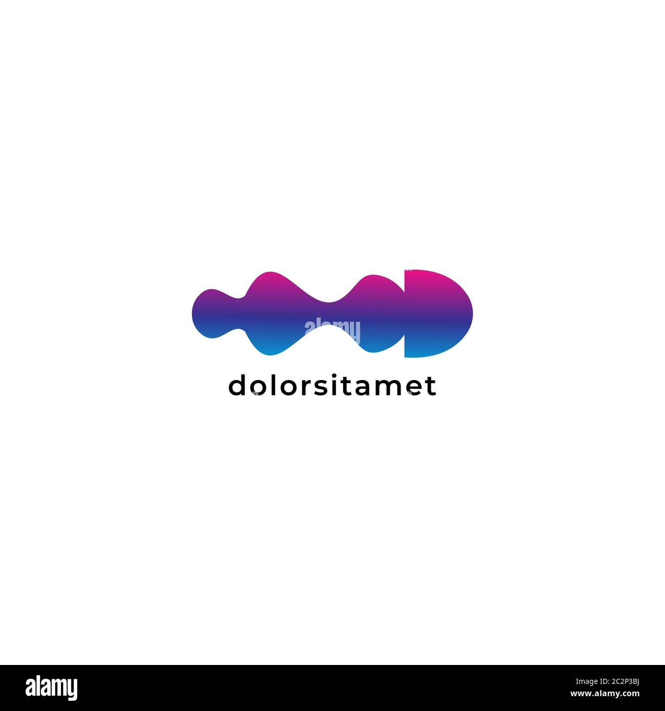 Bunte Puls Vektor Illustration isoliert auf weißem Hintergrund. Logo Design Vorlage. Blau violett Magenta Farbabstufung Farbe. Stock Vektor