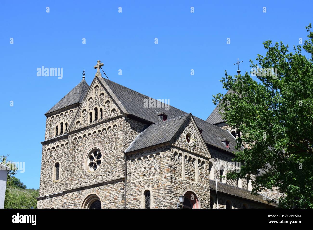 Alte Vulkansteinkirche Altenahr Stockfoto