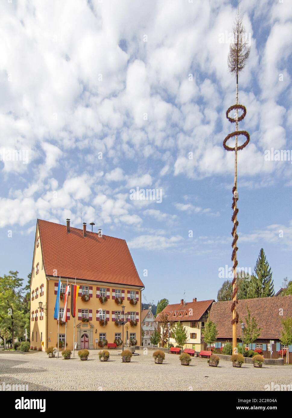Rathaus Weiler i. Allgäuer Stockfoto