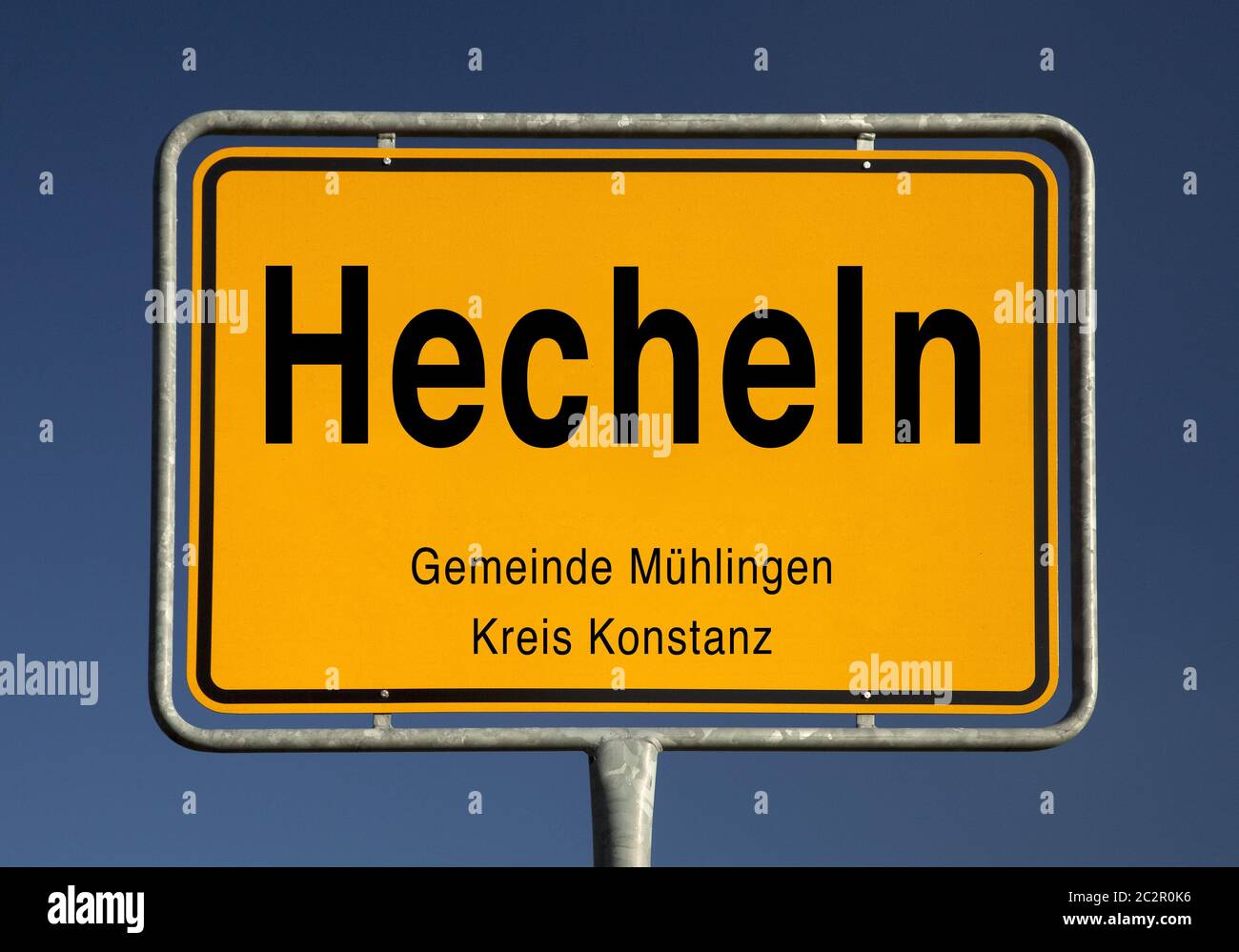 Ortseingangsschild von Husten, Stadt Drolshagen, Olpe, Nordrhein-Westfalen, Deutschland, Europa Stockfoto