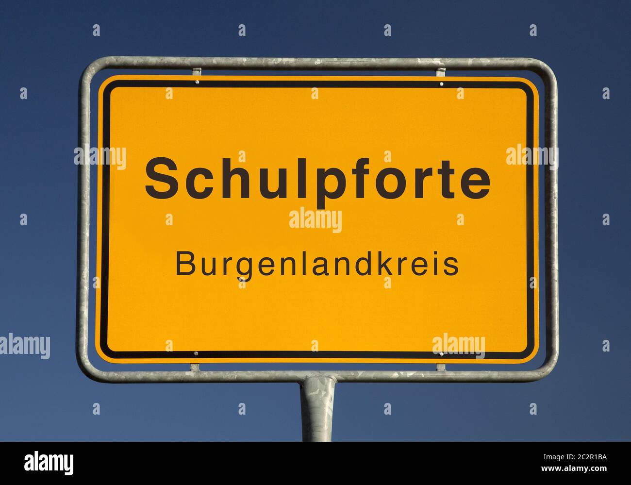 Stadtgrenzschild, Schulpforte, Burgenlandkreis, Sachsen-Anhalt, Deutschland, Europa Stockfoto