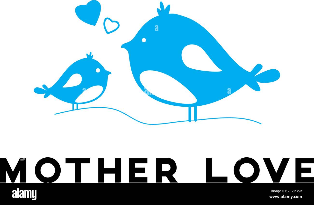 Mutter liebe logo Inspiration, Vögel logo Vektor Stock Vektor