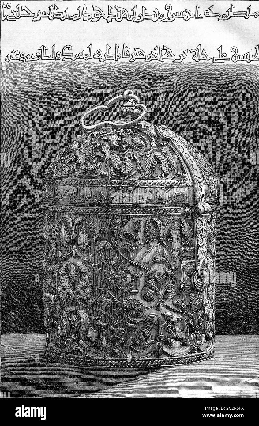 Ausstellung der bildenden Künste für die Industrie, 1869, arabischen Kabinett, Vintage graviert Illustration. Magasin Pittoresque 1870. Stockfoto