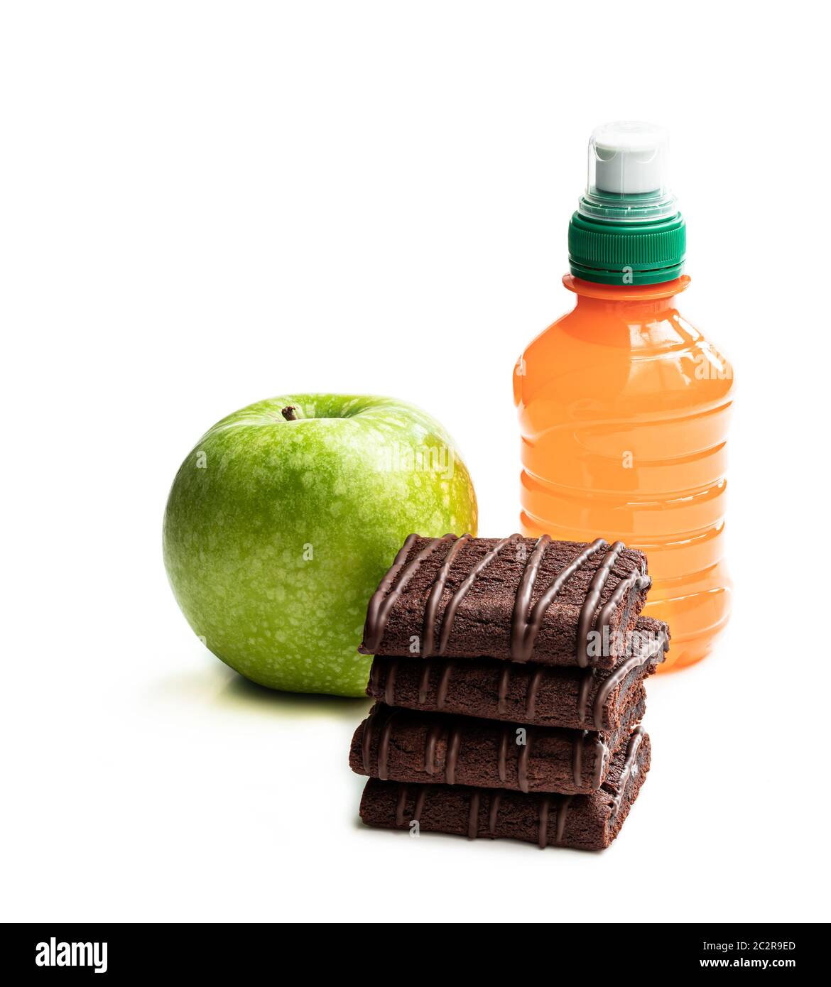 Meal Deal ein Set von Kindern Lunchpaket isoliert auf weiß Stockfoto