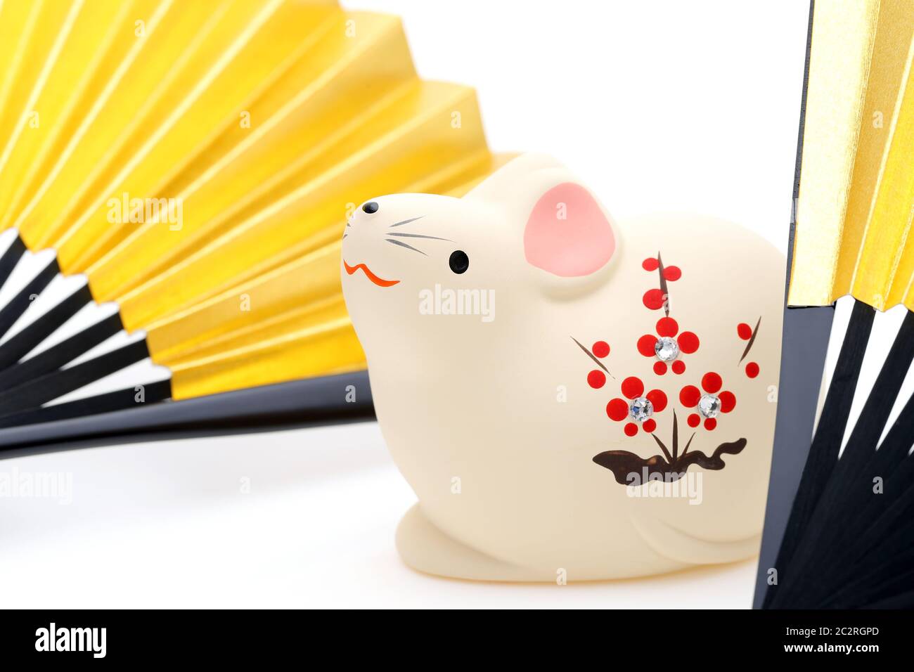 Puppen von Nezumi Maus. Japanische New Year Karte. Japanische neues Jahr Maus Objekt. Stockfoto