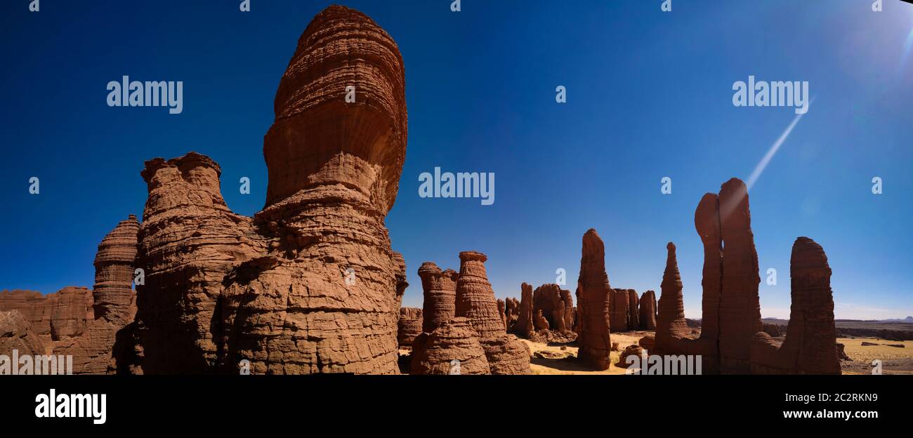 Abstract Felsformation auf dem Plateau Ennedi aka Stone Forest im Tschad Stockfoto