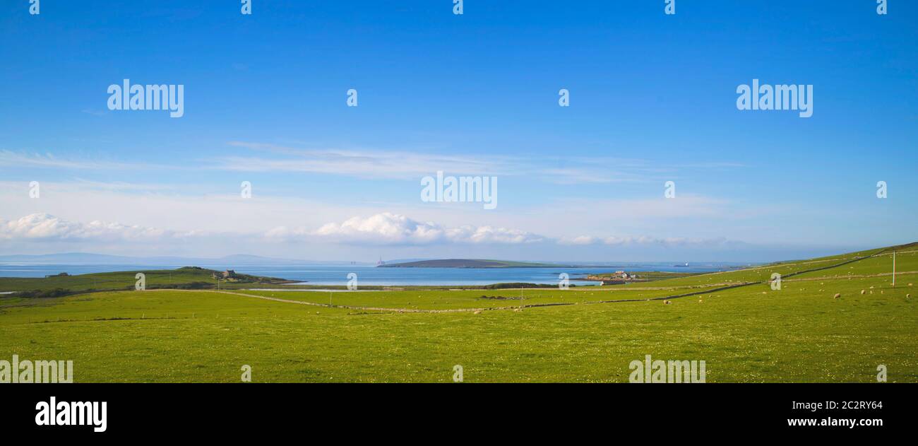 Blick vom Hoxa Head, Orkney Islands, Schottland, Großbritannien Stockfoto